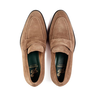 Pastori Titus Men's Shoes Tan Suede Leather Penny Loafer (PAS1021)