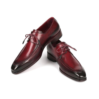 Paul Parkman 13BRD92 Men's Shoes Bordeaux Calf-Skin Leather Apron Derby Oxfords (PM6353)-AmbrogioShoes