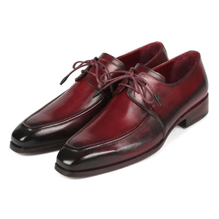 Paul Parkman 13BRD92 Men's Shoes Bordeaux Calf-Skin Leather Apron Derby Oxfords (PM6353)-AmbrogioShoes