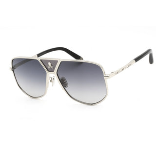 Philipp Plein SPP009V Sunglasses SHINY FULL PALLADIUM/Grey Gradient-AmbrogioShoes