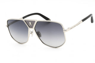 Philipp Plein SPP009V Sunglasses SHINY FULL PALLADIUM/Grey Gradient-AmbrogioShoes