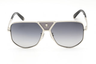 Philipp Plein SPP009V Sunglasses SHINY FULL PALLADIUM/Grey Gradient-AmbrogioShoes