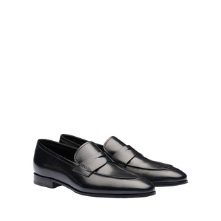 Prada 2DB185-248 Black Calf-Skin Leather Penny Loafers (PRM1031)-AmbrogioShoes