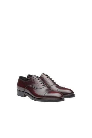 Prada 2EA130-055 Burgundy Leather Oxfords (PRM1007)