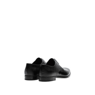 Prada 2EB174-UWU Black Saffiano / Calf-Skin Leather Oxfords (PRM1008)-AmbrogioShoes