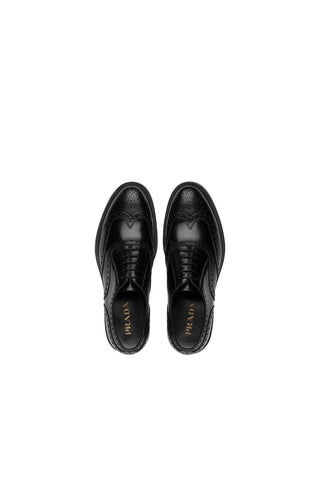 Prada 2EC134-ZJY Black Polished Leather Derby (PRM1011)