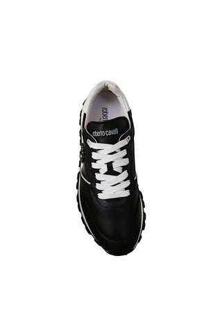 Roberto Cavalli 22541-A Black Leather Casual Sneakers (RC1003)