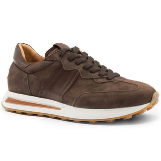 Zelli Italia Roxi Men's Shoes Nicotine Suede & Calf-Skin Leather Sneaker (ZEL1078)