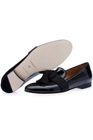 SUPERGLAMOUROUS Agadir Black Patent Formal Loafers (SPGM1029)-AmbrogioShoes
