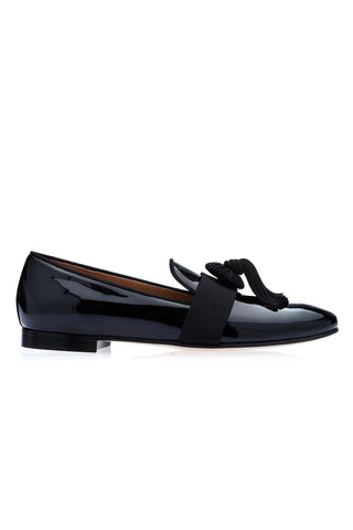 SUPERGLAMOUROUS Agadir Black Patent Formal Loafers (SPGM1029)-Dellamoda