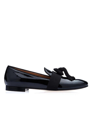 SUPERGLAMOUROUS Agadir Black Patent Leather Formal Loafers (SPGM1029)-AmbrogioShoes