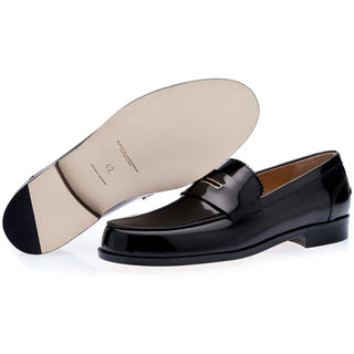 SUPERGLAMOUROUS Balmoral Men's Shoes Polished Leather Penny Loafers (SPGMS1271)-AmbrogioShoes