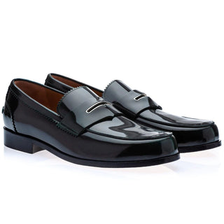 SUPERGLAMOUROUS Balmoral Men's Shoes Polished Leather Penny Loafers (SPGMS1271)-AmbrogioShoes
