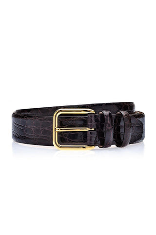 SUPERGLAMOUROUS Belmont Crocodile Men's Belt (SPGMB1000)-AmbrogioShoes