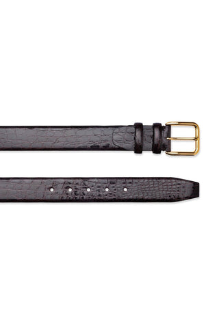 SUPERGLAMOUROUS Belmont Crocodile Men's Belt (SPGMB1000)-AmbrogioShoes