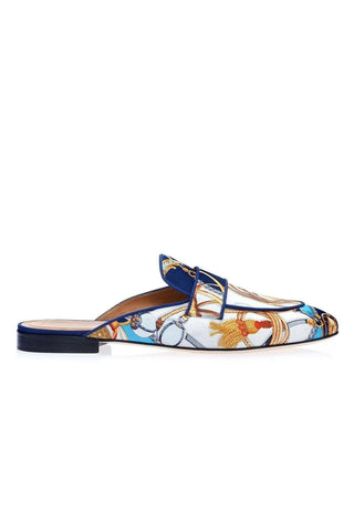 SUPERGLAMOUROUS Bolero Cavallerizza Satin Slipper Mule-AmbrogioShoes