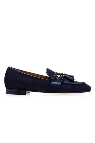 SUPERGLAMOUROUS Bruno Suede Tassel Loafers-Dellamoda