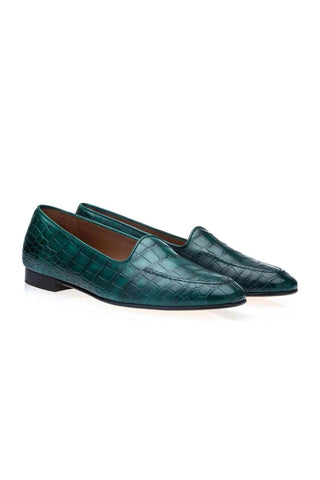 SUPERGLAMOUROUS Capri Crocodile Skin Slip-On Loafer (SPGM1352)