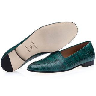 SUPERGLAMOUROUS Capri Exotic Crocodile Skin Slip-On Loafer (SPGM1352)-AmbrogioShoes