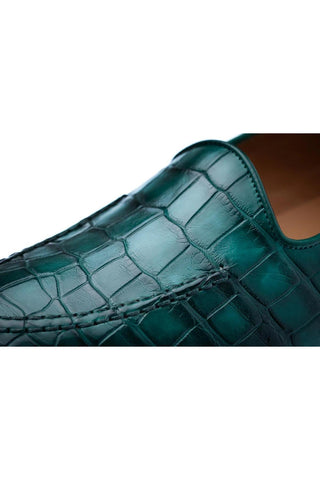 SUPERGLAMOUROUS Capri Exotic Crocodile Skin Slip-On Loafer (SPGM1352)-AmbrogioShoes