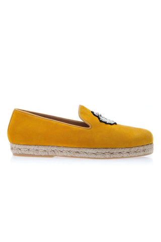SUPERGLAMOUROUS Colony Softy Mustard Suede Rope Sneakers (SPGM1080)-Dellamoda