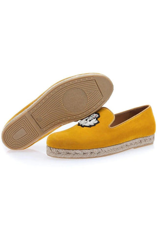 SUPERGLAMOUROUS Colony Softy Mustard Suede Rope Sneakers (SPGM1080)-Dellamoda