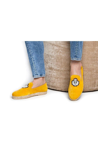 SUPERGLAMOUROUS Colony Softy Mustard Suede Rope Sneakers (SPGM1080)-Dellamoda