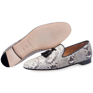 SUPERGLAMOUROUS Dominique Men's Shoes Python Skin Slip-On Loafer (SPGM1361)-AmbrogioShoes
