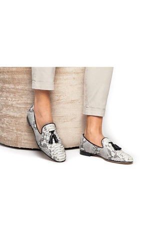 SUPERGLAMOUROUS Dominique Python Skin Slip-On Loafer (SPGM1361)-AmbrogioShoes