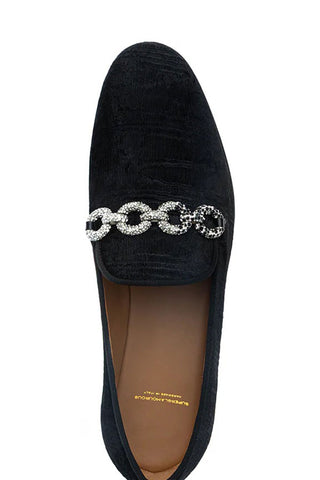 SUPERGLAMOUROUS Eldoret Moire Velvet Horse-Bit Loafer-AmbrogioShoes