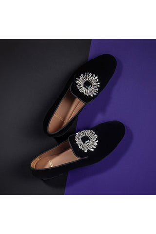 SUPERGLAMOUROUS Jupiter Velvet Loafers-Dellamoda