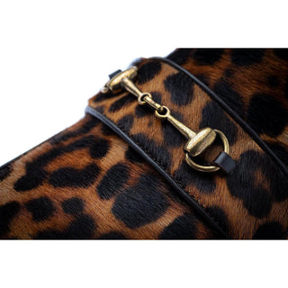 SUPERGLAMOUROUS Morris Orange & Black Leopard Print / Pony Horsebit Loafers (SPGM1005)-AmbrogioShoes