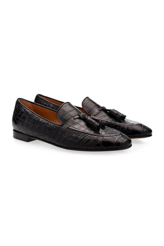 SUPERGLAMOUROUS Philippe Crocodile Slip-On Tassels Loafer (SPGM1356)