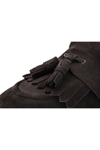 SUPERGLAMOUROUS Romeo Gorain Suede Kiltie Slip-On Tassel Loafer (SPGM1374)-AmbrogioShoes