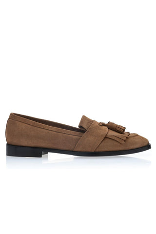 SUPERGLAMOUROUS Romeo Gorain Suede Kiltie Slip-On Tassel Loafer (SPGM1374)-Dellamoda