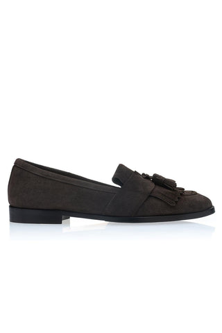 SUPERGLAMOUROUS Romeo Gorain Suede Kiltie Slip-On Tassel Loafer (SPGM1374)-Dellamoda