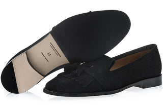 SUPERGLAMOUROUS Romeo Gorain Suede Leather Kiltie Slip-On Tassel Loafer (SPGM1374)-AmbrogioShoes