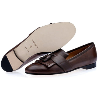 SUPERGLAMOUROUS Romeo Toledo Men's Shoes Calf-Skin Leather Tassels Loafers (SPGM1051)-AmbrogioShoes