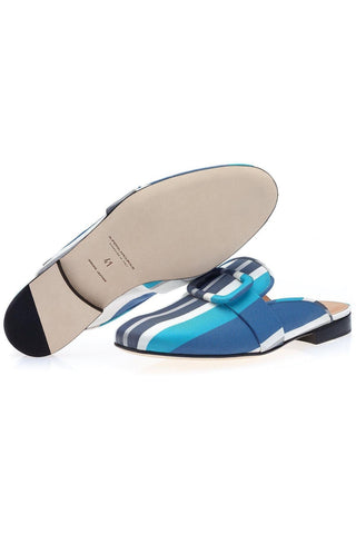 SUPERGLAMOUROUS Savoy Atunis Canvas Slip-On Mule-Dellamoda