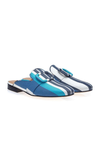 SUPERGLAMOUROUS Savoy Atunis Canvas Slip-On Mule-Dellamoda
