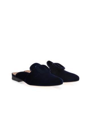 SUPERGLAMOUROUS Savoy Velour Velvet Slip-On Mule-AmbrogioShoes