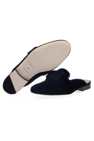 SUPERGLAMOUROUS Savoy Velour Velvet Slip-On Mule-AmbrogioShoes