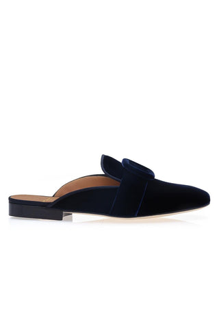 SUPERGLAMOUROUS Savoy Velour Velvet Slip-On Mule-AmbrogioShoes