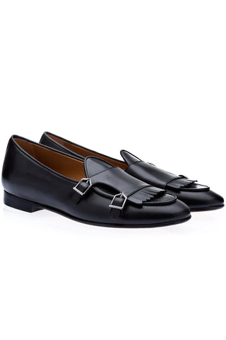 SUPERGLAMOUROUS TANGERINE 7.1 Nappa Double Monk-Strap Belgian Loafers (SPGM1164)-AmbrogioShoes