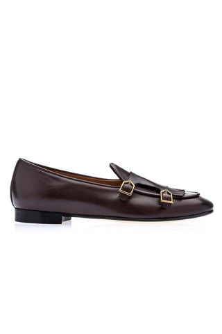 SUPERGLAMOUROUS TANGERINE 7.1 Nappa Leather Double Monk-Strap Belgian Loafers (SPGM1164)