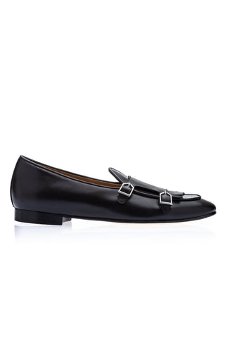 SUPERGLAMOUROUS TANGERINE 7.1 Nappa Double Monk-Strap Belgian Loafers (SPGM1164)-Dellamoda
