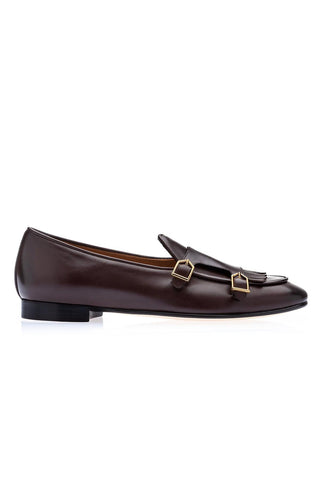 SUPERGLAMOUROUS TANGERINE 7.1 Nappa Leather Double Monk-Strap Belgian Loafers (SPGM1164)-AmbrogioShoes