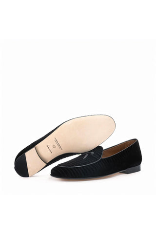 SUPERGLAMOUROUS Tangerine 1 Tejuvelour Velvet Slip-On Loafer (SPGM1375)