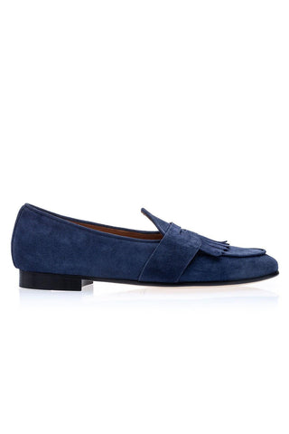 SUPERGLAMOUROUS Tangerine 10 Gorain Suede Belgian Loafers (SPGM1332)-Dellamoda