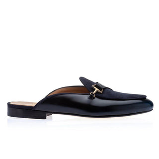 SUPERGLAMOUROUS Tangerine 12 Suede / Calf-Skin Leather Horse-bit Mule (SPGM1355)-AmbrogioShoes